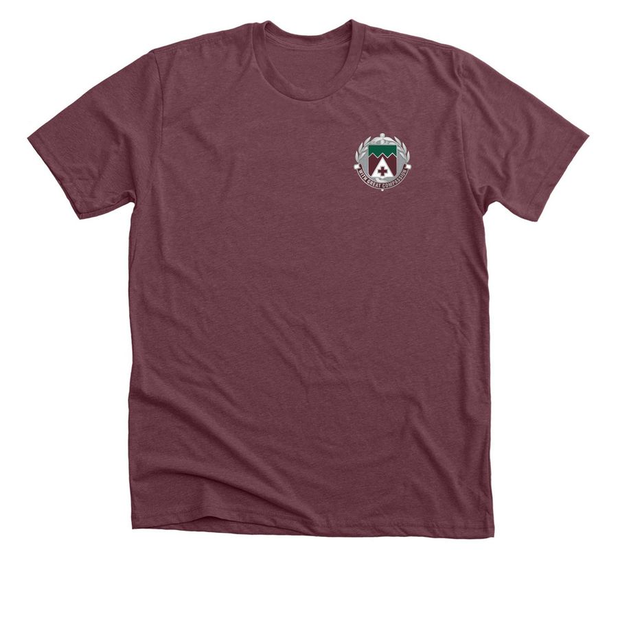 JBLM Dental Health Activity Unit Shirts, a Heather Maroon Premium Unisex Tee