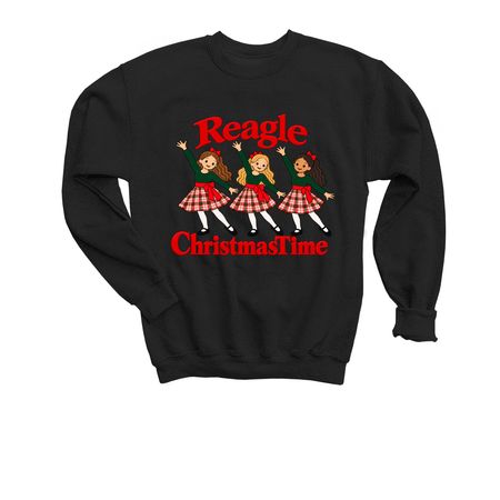ChristmasTime School Children Youth Crewneck, a Black Youth Crewneck Sweatshirt