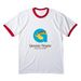 Fun Logo Merch!, a White/ Red Cotton Ringer Tee