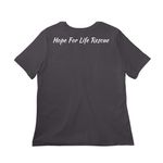 Finally Chosen, a Dark Grey Women?s Relaxed Cotton Tee (back-view)