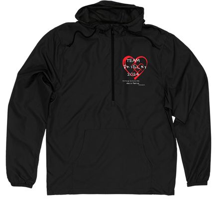 Team Paisley 2024, a Black Quarter-Zip Windbreaker