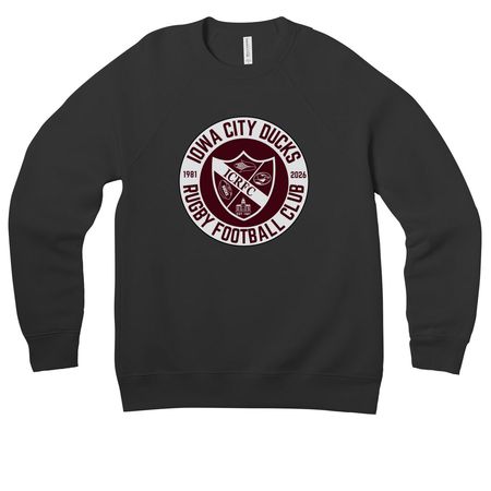45th Anniversary Gear, a Black Premium Raglan Crewneck Sweatshirt
