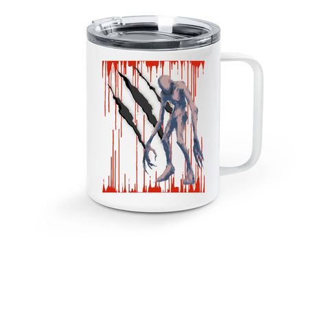 Horrorween, a White Stainless Steel Travel Mug