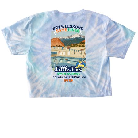 Swim Lessons Save Lives ? WLSL 2026, a Lagoon Women's Tie Dye Cropped Tee