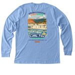 Swim Lessons Save Lives ? WLSL 2026, a Heather Carolina Blue Premium Long Sleeve Tee (back-view)