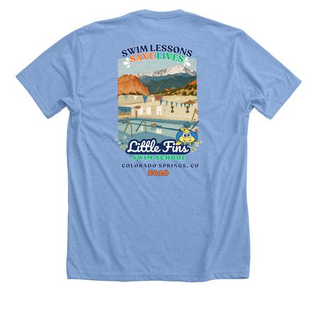 Swim Lessons Save Lives ? WLSL 2026, a Heather Carolina Blue Premium Unisex Tee