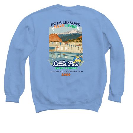 Swim Lessons Save Lives ? WLSL 2026, a Carolina Blue Crewneck Sweatshirt
