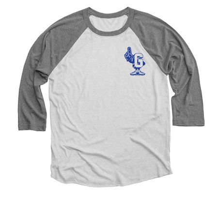 Team Grayson: Knock Cancer Out Of The Park!, a Premium Heather and Heather White 3/4 Sleeve Baseball Tee