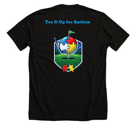 Tee It Up for Autism, a Solid Black Blend Premium Unisex Tee