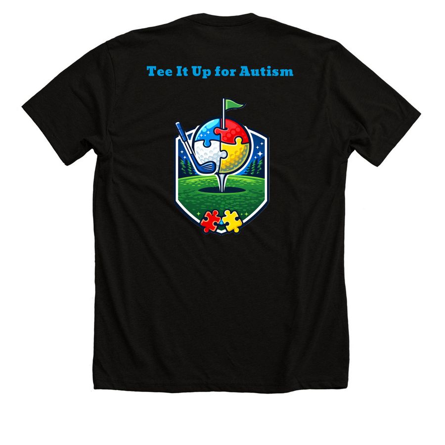 Tee It Up for Autism, a Solid Black Blend Premium Unisex Tee