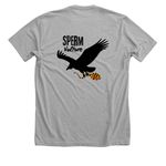For crew, a Athletic Heather Premium Unisex Tee (back-view)