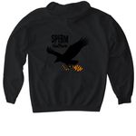 For crew, a Black Gildan Softstyle Pullover Hoodie (back-view)