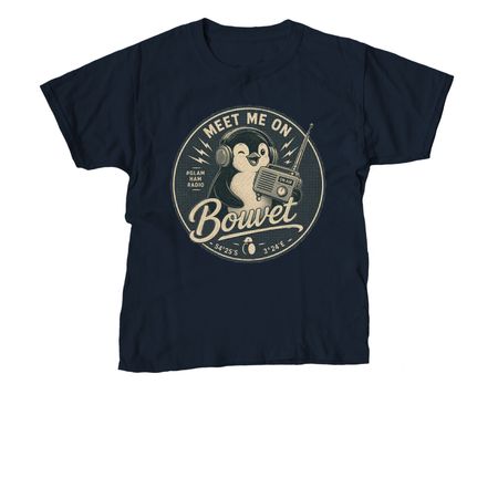 MEET ME ON BOUVET, a Navy Youth Unisex Tee