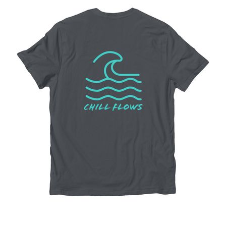 Chill Flows Eco Merch&nbsp;, a Terrain Grey Allmade Organic Cotton Unisex Tee (back-view)