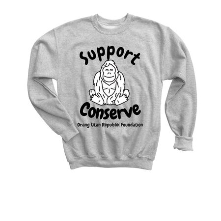International Orangutan Day 2023, a Sport Grey Youth Crewneck Sweatshirt