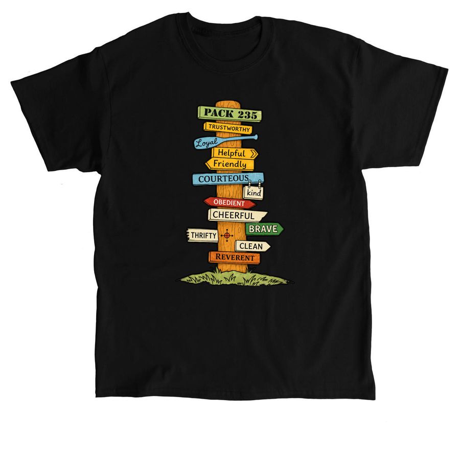The 12 points of the Scout Law - Color, a Black Classic Unisex Tee