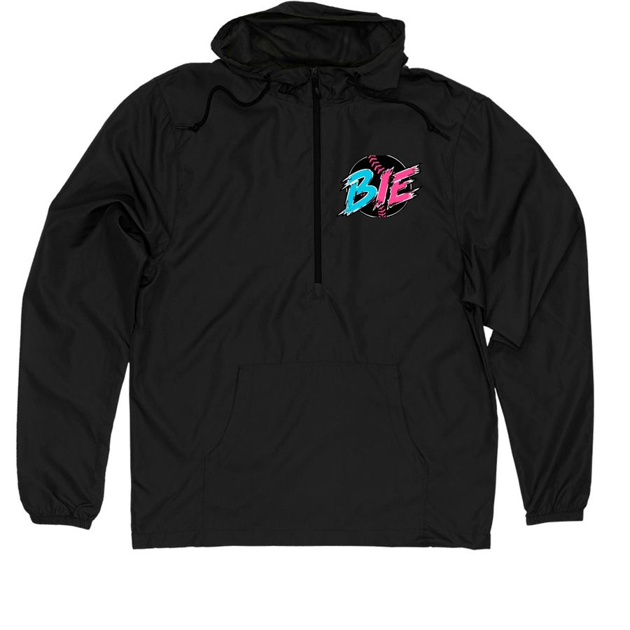 Windbreaker, a Black Quarter-Zip Windbreaker