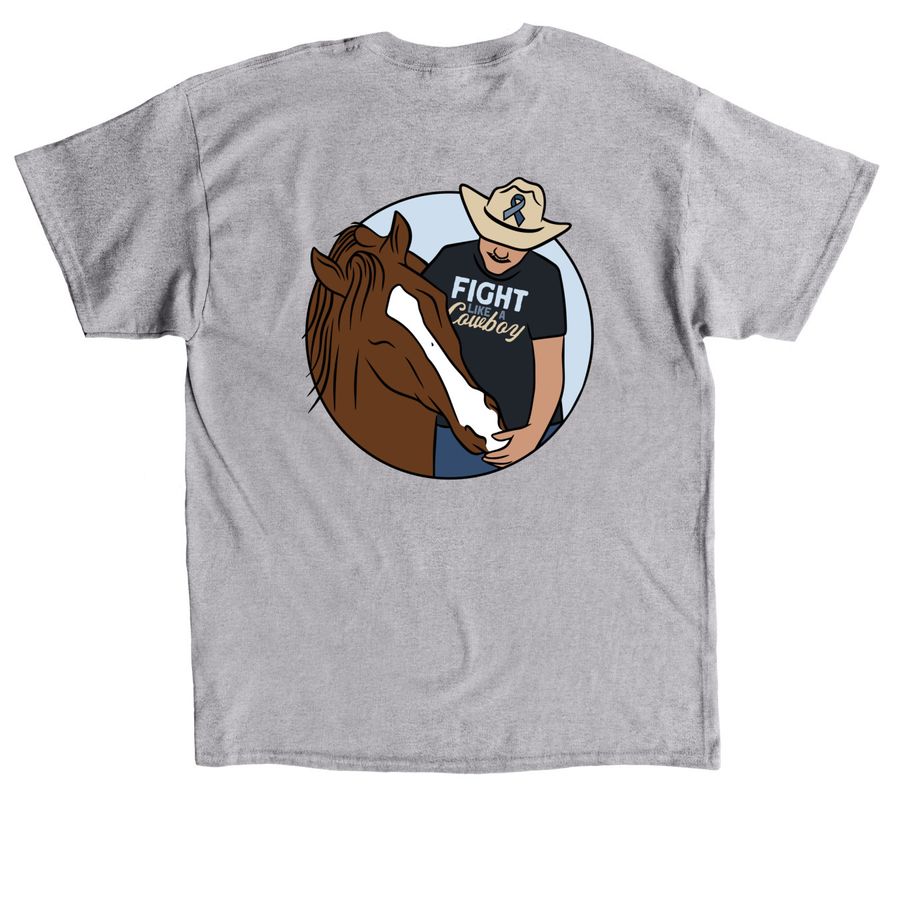 Join Butch's Fight Against Cancer, a Sport Grey Classic Unisex Tee (back-view)
