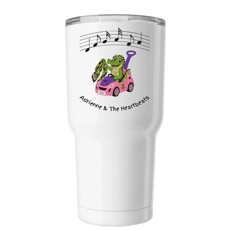 #TEAMADRIENNE TUMBLER, a White Insulated Tumbler