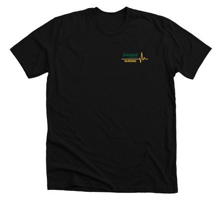 I Can't I'm In Nursing School - White Text, a Solid Black Blend Premium Unisex Tee