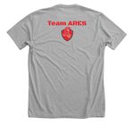 ARES PROTOCOL: HYBRID ATHLETE, a Athletic Heather Premium Unisex Tee (back-view)