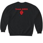 ARES PROTOCOL: HYBRID ATHLETE, a Black Softstyle Crewneck Sweatshirt (back-view)