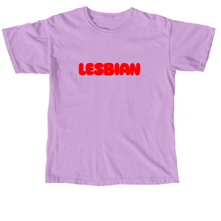 LESBIAN Tee, a Neon Violet Comfort Colors Unisex Tee