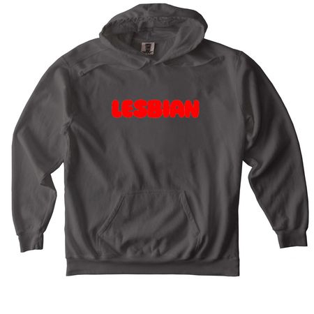 LESBIAN Tee, a Pepper Comfort Colors Pullover Hoodie