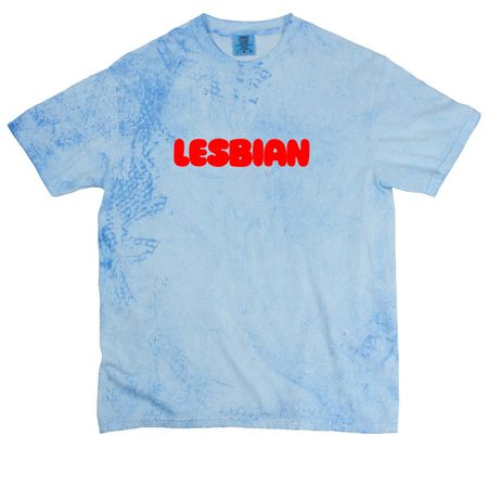 LESBIAN Tee, a Fiji Blue Comfort Colors Colorblast Tee