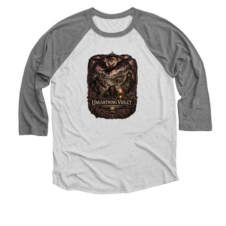 Cryptids, a Premium Heather and Heather White 3/4 Sleeve Baseball Tee