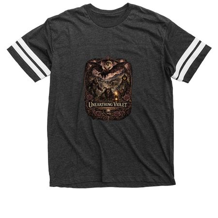 Cryptids, a Vintage Smoke / White Football Jersey Tee
