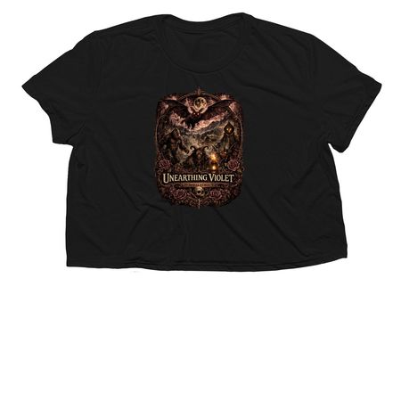 Cryptids, a Black Women?s Flowy Cropped Tee