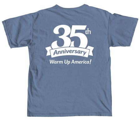 35th anniversary- White, a Blue Jean Comfort Colors Unisex Tee