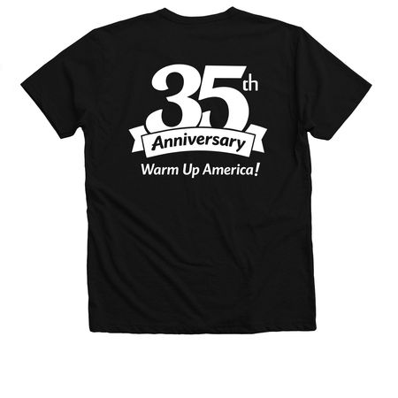 35th anniversary- White, a Solid Black Blend Premium V-Neck Tee