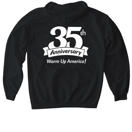 35th anniversary- White, a Black Gildan Softstyle Pullover Hoodie