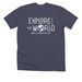 25/26 "Explore the World", a Heather Midnight Navy Premium Unisex Tee