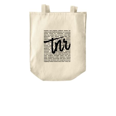 tnr word cloud, a Natural Over-the-Shoulder Shopping Tote Bag
