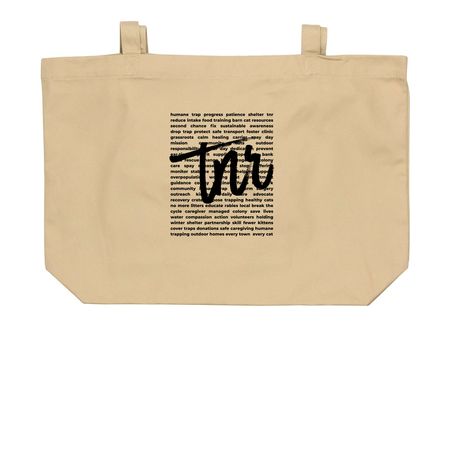 tnr word cloud, a Oyster Large Organic Cotton Tote Bag