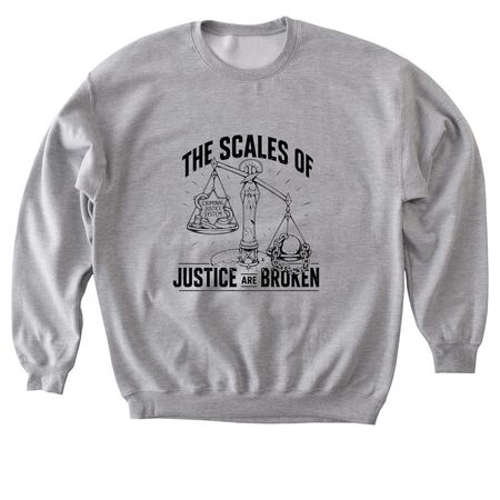 Scales of Justice, a Sport Grey Softstyle Crewneck Sweatshirt
