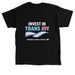 Invest In Trans Joy ?????, a Black Classic Unisex Tee