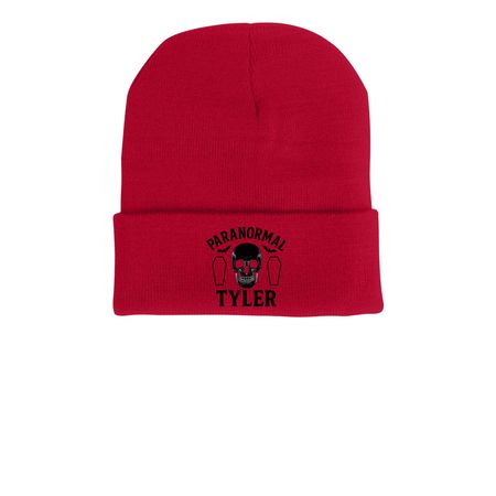 ?BLOOD OATH?&nbsp;, a Red Printed Cuffed Beanie