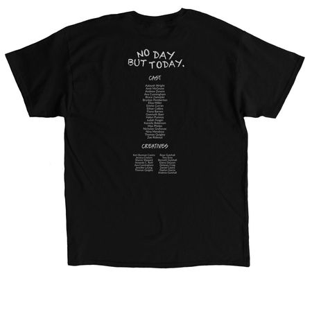 RENT Show Shirt, a Black Classic Unisex Tee (back-view)