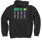 Bucket List 2026, a Black Pullover Hoodie (back-view)