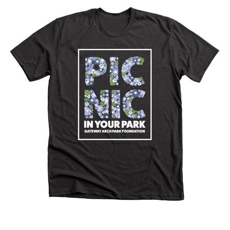 Picnic in Your Park- 2026 Flowers, a Dark Grey Heather Premium Unisex Tee