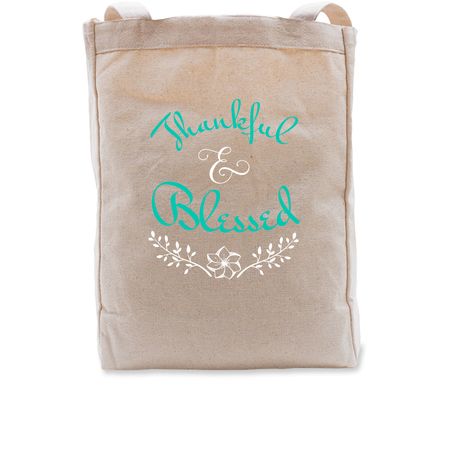 Thankful/Blessed bag, a Natural Recycled Cotton Tote Bag