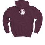 Sera shirts, a Maroon Youth Pullover Hoodie (back-view)