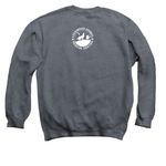 Sera shirts, a Dark Heather Crewneck Sweatshirt (back-view)