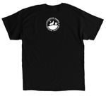 Sera shirts, a Black Classic Unisex Tee (back-view)