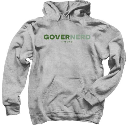 Governerd, Green Logo Sport Grey Hoodie