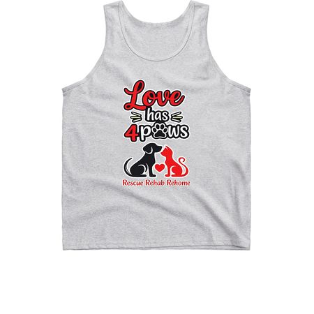 Love has 4 Paws, a Sport Grey Classic Unisex Tank Top